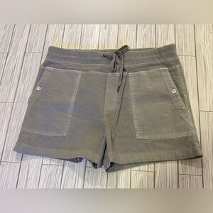 James Perse Los Angeles Gray Cotton Blend Pull On Drawstring Shorts Size 4/XL